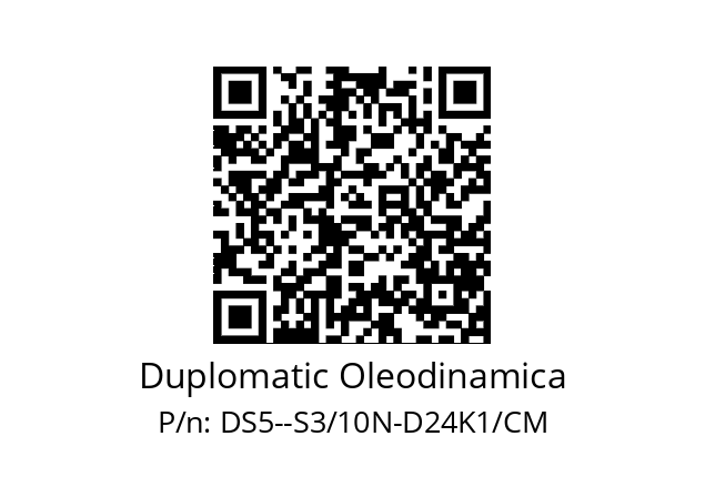   Duplomatic Oleodinamica DS5--S3/10N-D24K1/CM