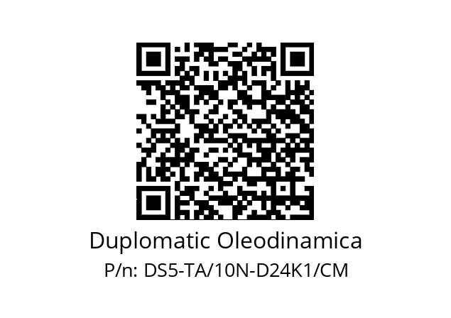   Duplomatic Oleodinamica DS5-TA/10N-D24K1/CM