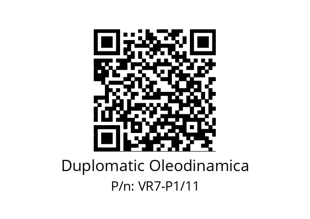   Duplomatic Oleodinamica VR7-P1/11