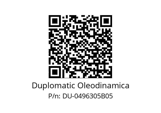   Duplomatic Oleodinamica DU-0496305B05