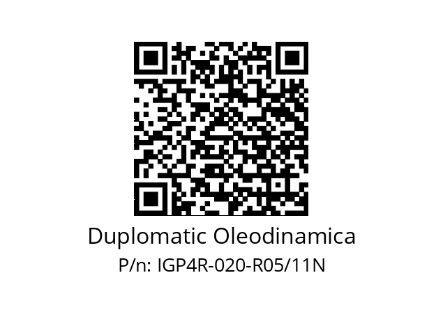   Duplomatic Oleodinamica IGP4R-020-R05/11N