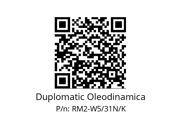   Duplomatic Oleodinamica RM2-W5/31N/K