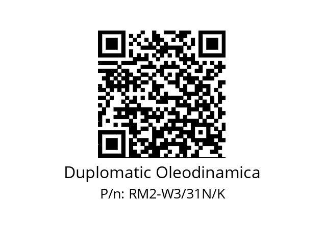   Duplomatic Oleodinamica RM2-W3/31N/K