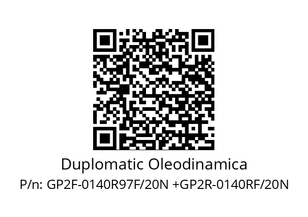   Duplomatic Oleodinamica GP2F-0140R97F/20N +GP2R-0140RF/20N