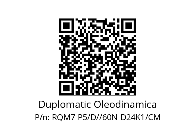   Duplomatic Oleodinamica RQM7-P5/D//60N-D24K1/CM