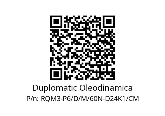   Duplomatic Oleodinamica RQM3-P6/D/M/60N-D24K1/CM