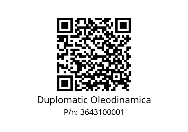   Duplomatic Oleodinamica 3643100001