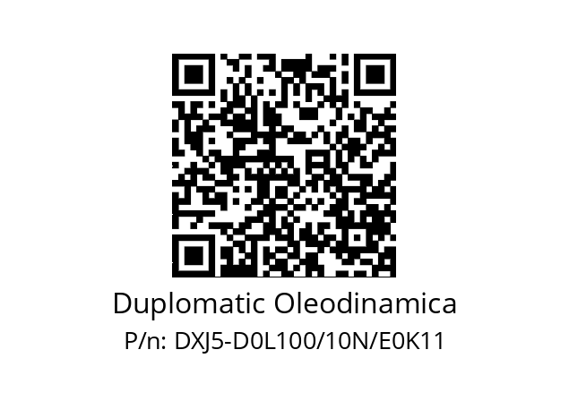   Duplomatic Oleodinamica DXJ5-D0L100/10N/E0K11