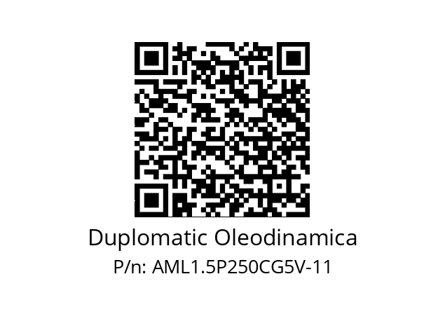   Duplomatic Oleodinamica AML1.5P250CG5V-11