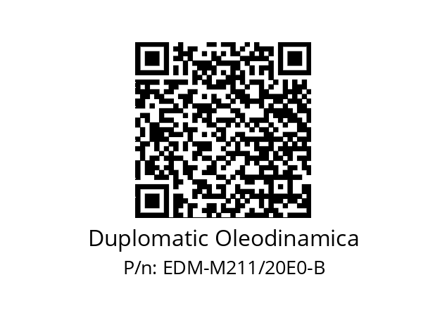   Duplomatic Oleodinamica EDM-M211/20E0-B