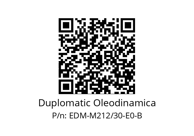   Duplomatic Oleodinamica EDM-M212/30-E0-B