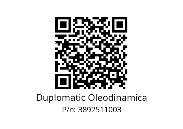   Duplomatic Oleodinamica 3892511003