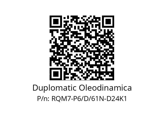   Duplomatic Oleodinamica RQM7-P6/D/61N-D24K1