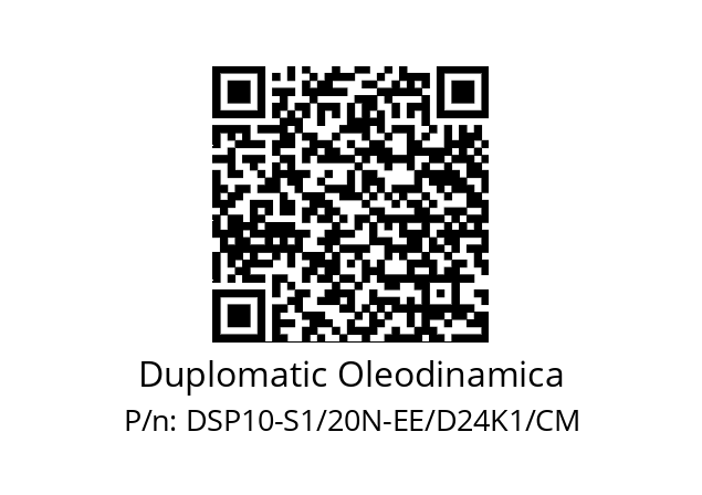   Duplomatic Oleodinamica DSP10-S1/20N-EE/D24K1/CM