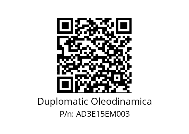   Duplomatic Oleodinamica AD3E15EM003