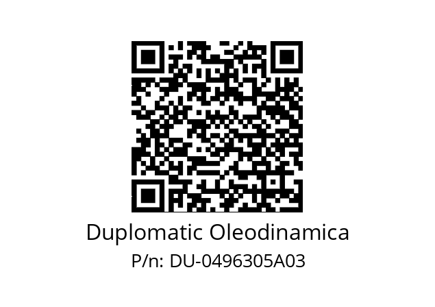   Duplomatic Oleodinamica DU-0496305A03