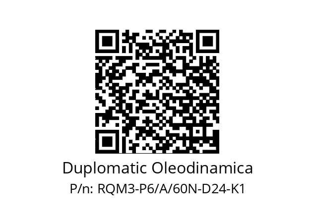   Duplomatic Oleodinamica RQM3-P6/A/60N-D24-K1