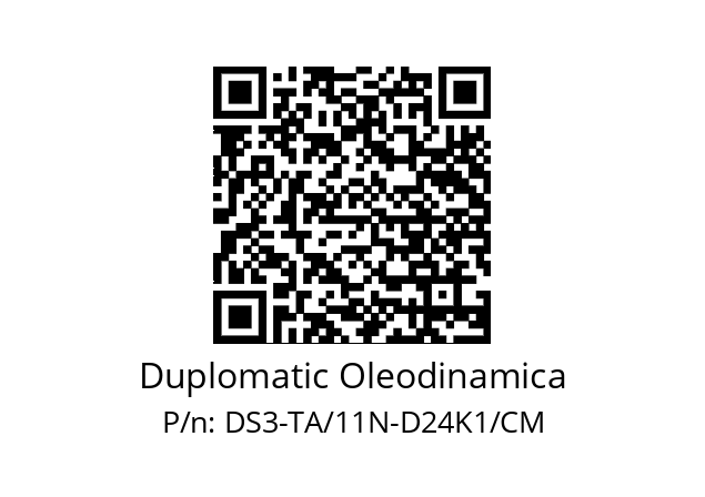   Duplomatic Oleodinamica DS3-TA/11N-D24K1/CM