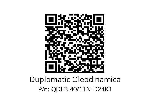   Duplomatic Oleodinamica QDE3-40/11N-D24K1