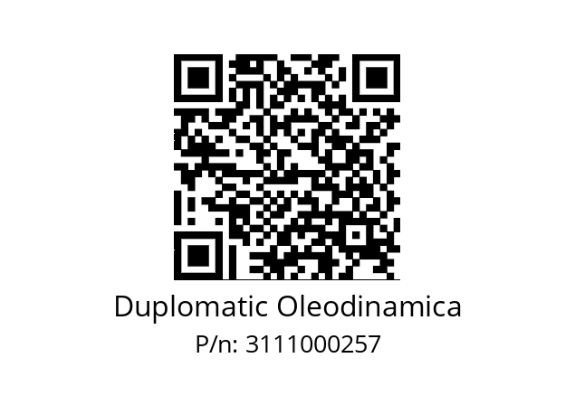   Duplomatic Oleodinamica 3111000257