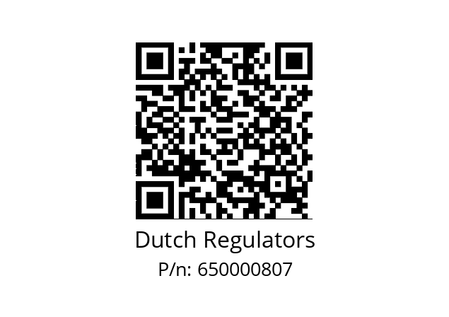   Dutch Regulators 650000807