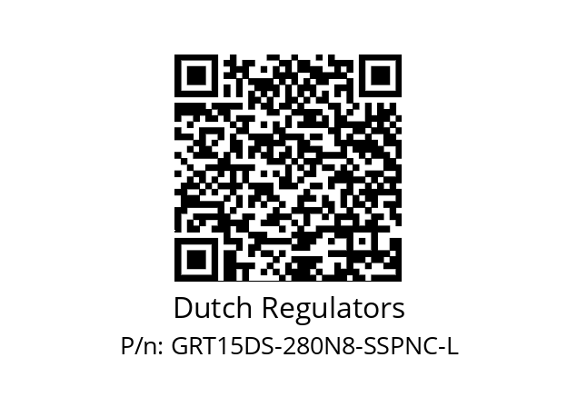   Dutch Regulators GRT15DS-280N8-SSPNC-L