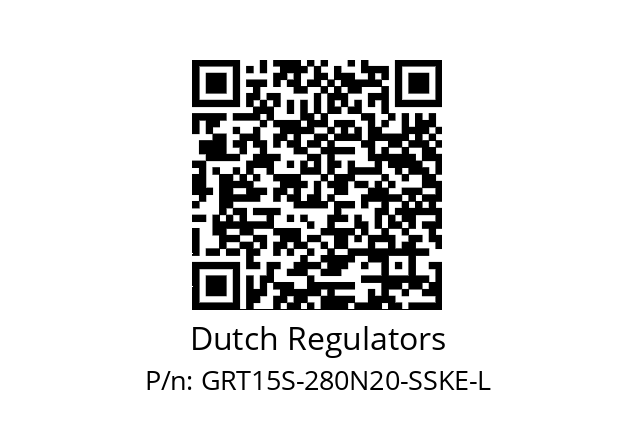   Dutch Regulators GRT15S-280N20-SSKE-L