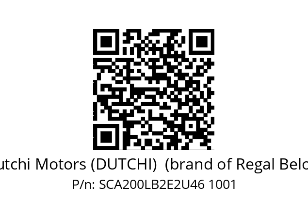   Dutchi Motors (DUTCHI)  (brand of Regal Beloit) SCA200LB2E2U46 1001