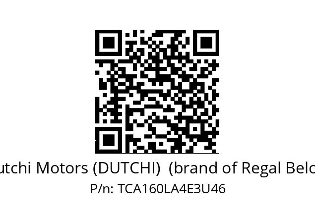   Dutchi Motors (DUTCHI)  (brand of Regal Beloit) TCA160LA4E3U46