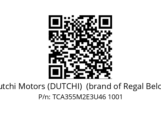   Dutchi Motors (DUTCHI)  (brand of Regal Beloit) TCA355M2E3U46 1001