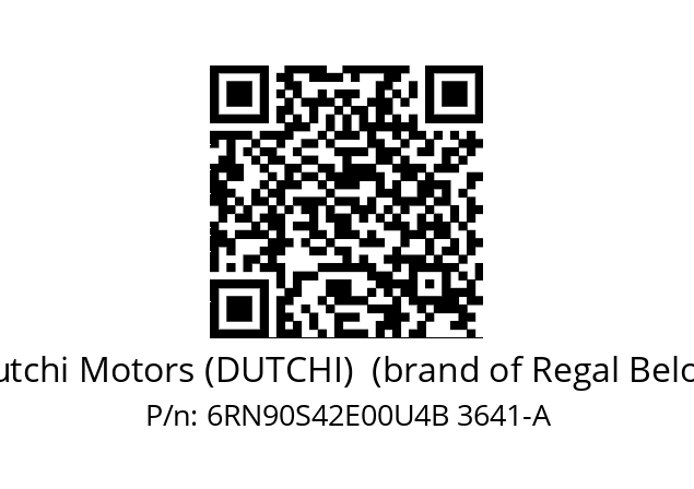   Dutchi Motors (DUTCHI)  (brand of Regal Beloit) 6RN90S42E00U4B 3641­A