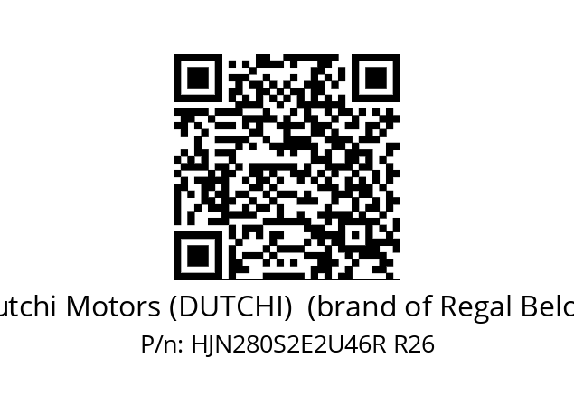   Dutchi Motors (DUTCHI)  (brand of Regal Beloit) HJN280S2E2U46R R26