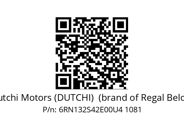   Dutchi Motors (DUTCHI)  (brand of Regal Beloit) 6RN132S42E00U4 1081