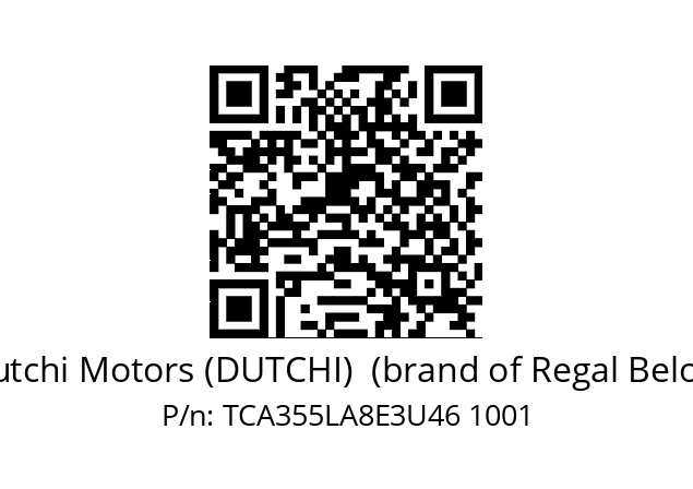   Dutchi Motors (DUTCHI)  (brand of Regal Beloit) TCA355LA8E3U46 1001