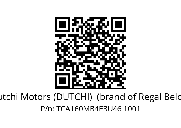   Dutchi Motors (DUTCHI)  (brand of Regal Beloit) TCA160MB4E3U46 1001