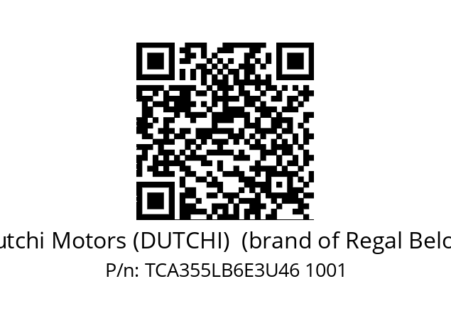   Dutchi Motors (DUTCHI)  (brand of Regal Beloit) TCA355LB6E3U46 1001