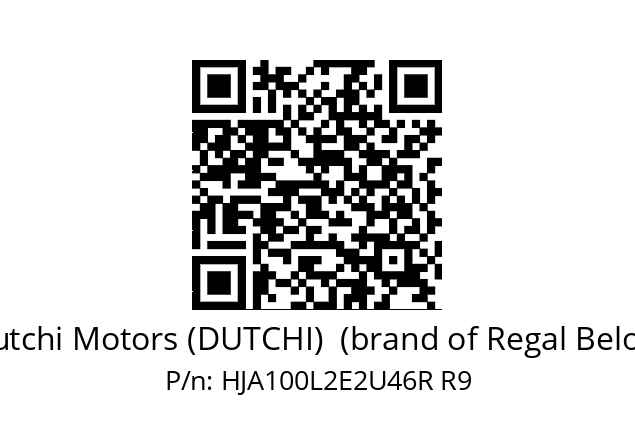   Dutchi Motors (DUTCHI)  (brand of Regal Beloit) HJA100L2E2U46R R9