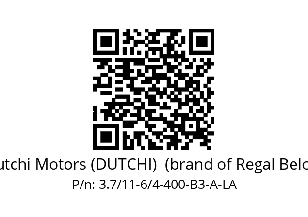   Dutchi Motors (DUTCHI)  (brand of Regal Beloit) 3.7/11-6/4-400-B3-A-LA