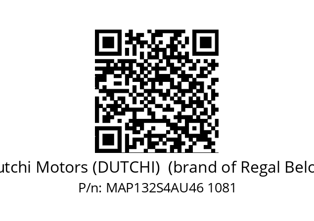   Dutchi Motors (DUTCHI)  (brand of Regal Beloit) MAP132S4AU46 1081