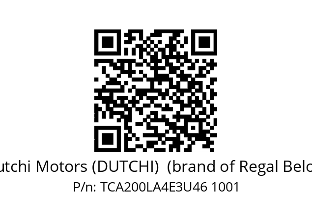   Dutchi Motors (DUTCHI)  (brand of Regal Beloit) TCA200LA4E3U46 1001