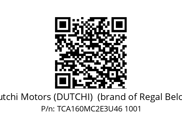   Dutchi Motors (DUTCHI)  (brand of Regal Beloit) TCA160MC2E3U46 1001