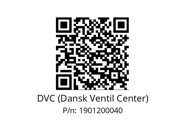   DVC (Dansk Ventil Center) 1901200040