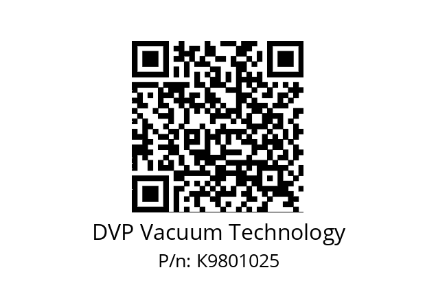   DVP Vacuum Technology К9801025