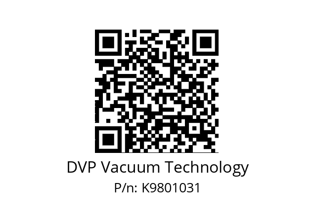   DVP Vacuum Technology K9801031