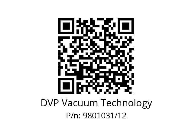   DVP Vacuum Technology 9801031/12