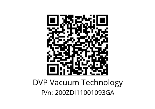   DVP Vacuum Technology 200ZDI11001093GA