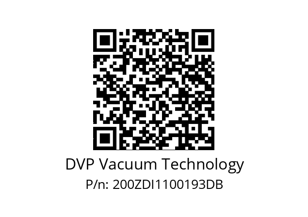   DVP Vacuum Technology 200ZDI1100193DB