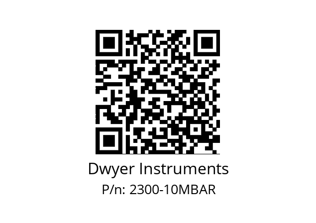   Dwyer Instruments 2300-10MBAR