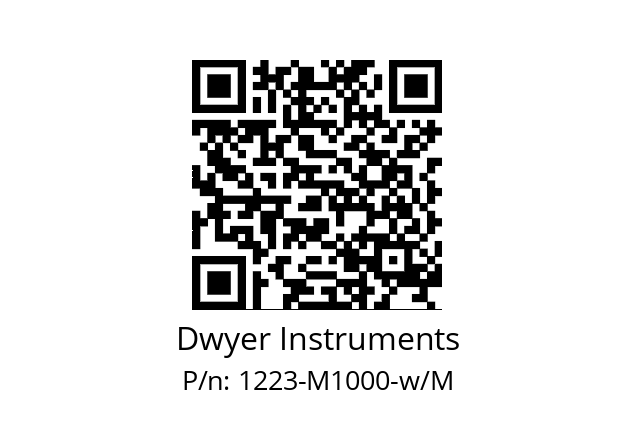   Dwyer Instruments 1223-M1000-w/M