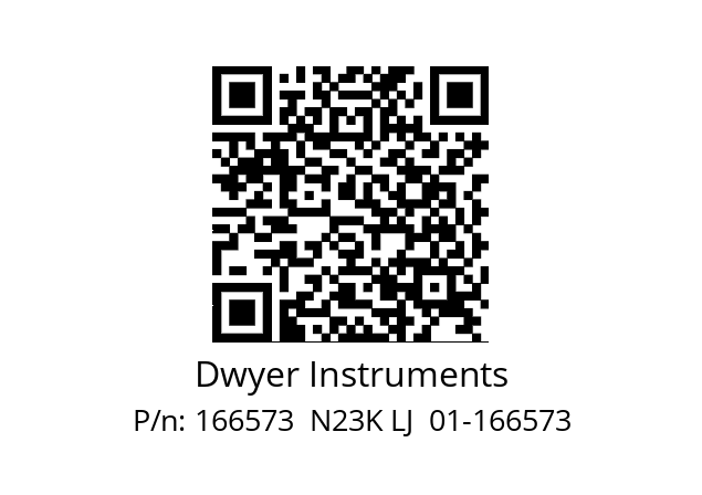   Dwyer Instruments 166573  N23K LJ  01-166573